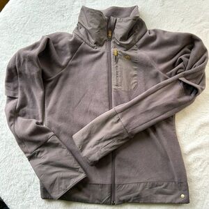 Adidas ClimaWarm Fleece ZipFront Long Vented Sleeve Gray Jacket Sz S